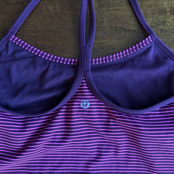 lululemon Y power tank in fuchsia and maroon - size 4 - Picture 2 of 2